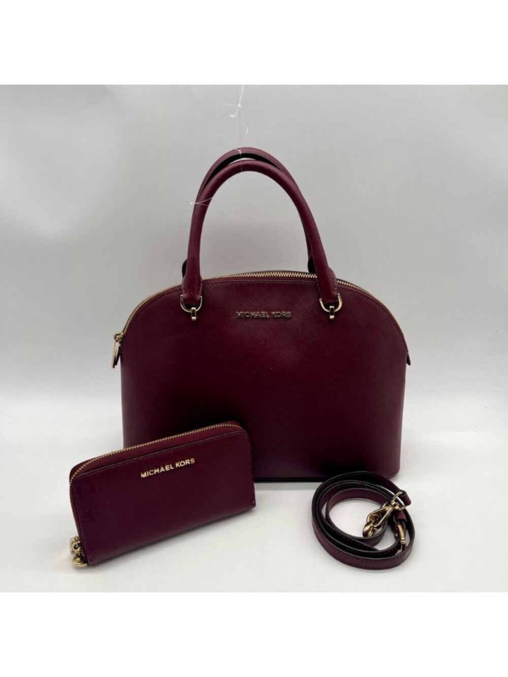 Michael Kors Burgundy Leather Handbag - Picture 11 of 11
